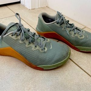 Green Nike Metcons size 7